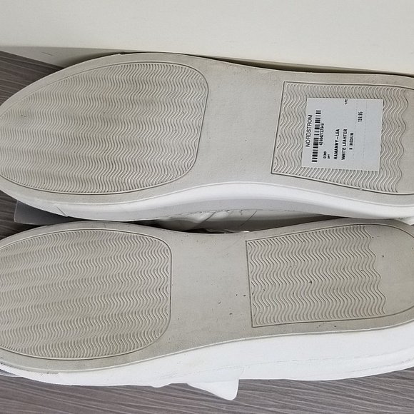 Halogen Manny Knotted Slip-On Sneaker, White Leather, Womens Size 9 - Picture 9 of 10